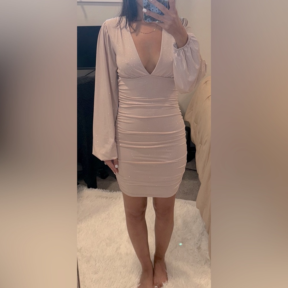 Windsor sparkley dress. Champagne with sparkles. Size small.   EVERY BEEN WORN.